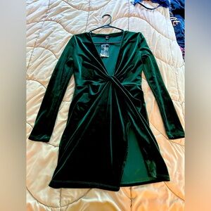 Very deep V-cut velvet dress, worn once.